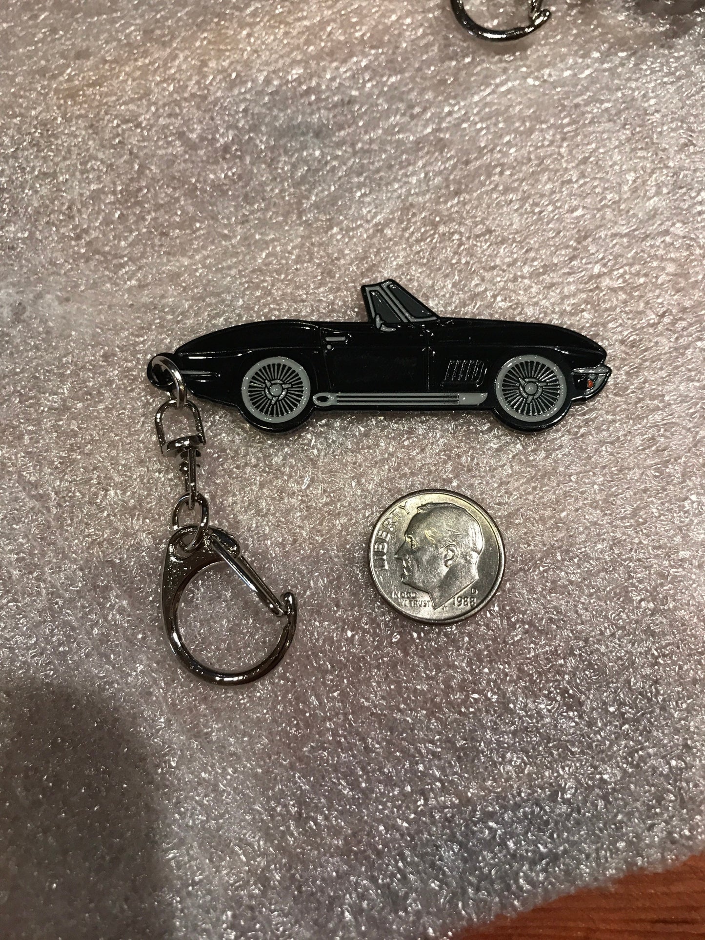 C2 #Corvette Baked Enamel Keychains BLACK #convertible #Stingray