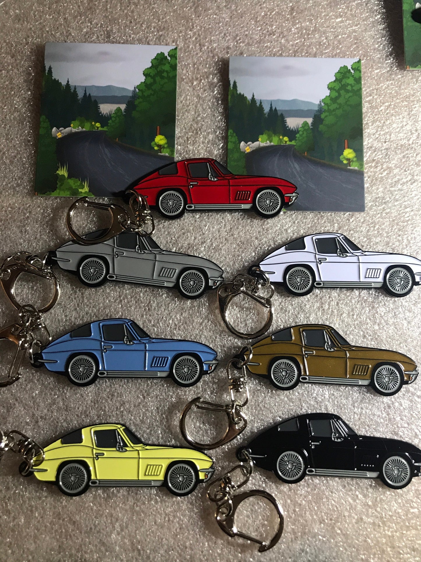 C2 #Corvette Baked Enamel Keychains BLACK #coupe #Stingray