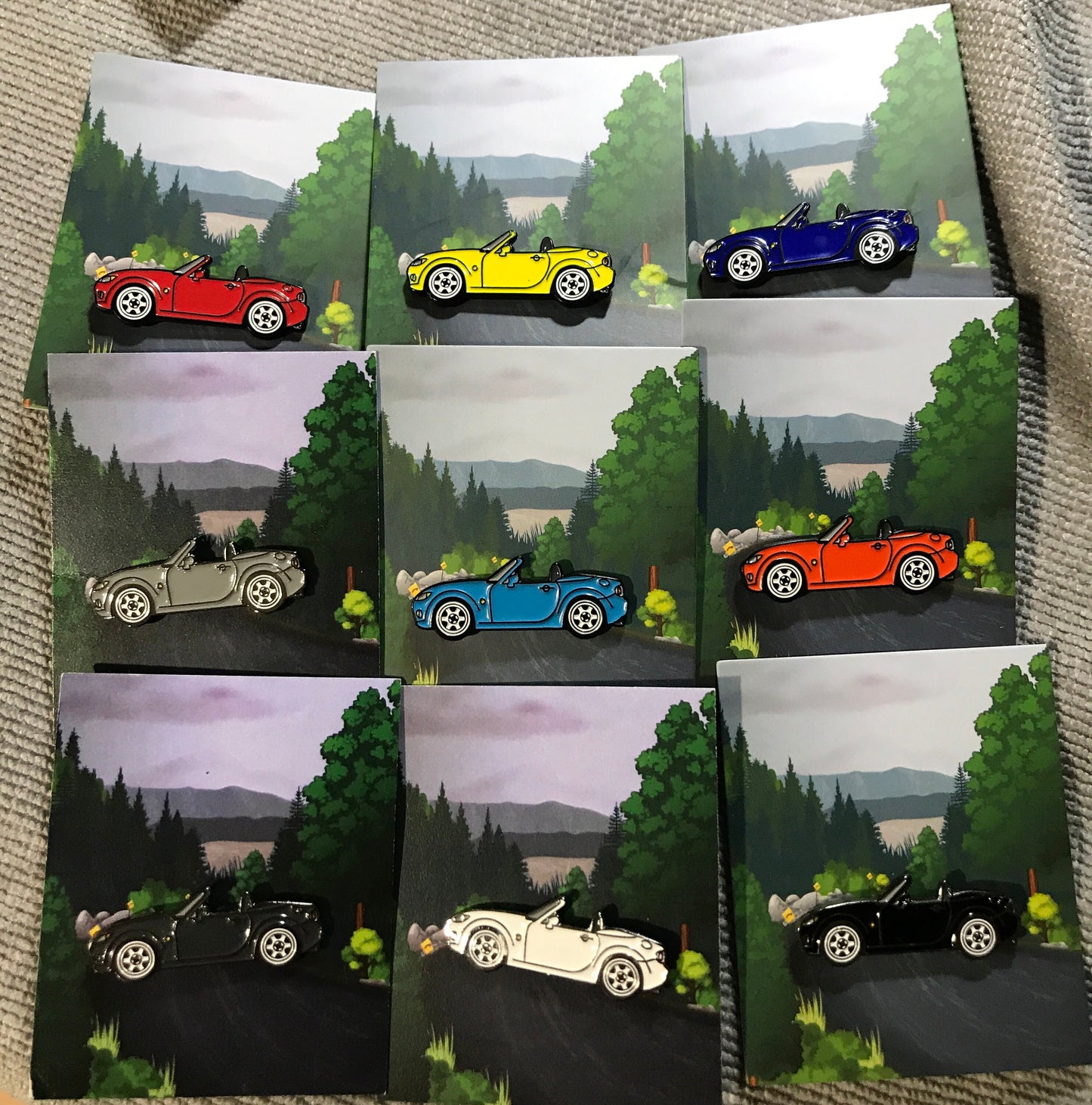 NC #Mazda #Miata #MX5 Enamel #AutoPin Lapel Pins 9 COLORS