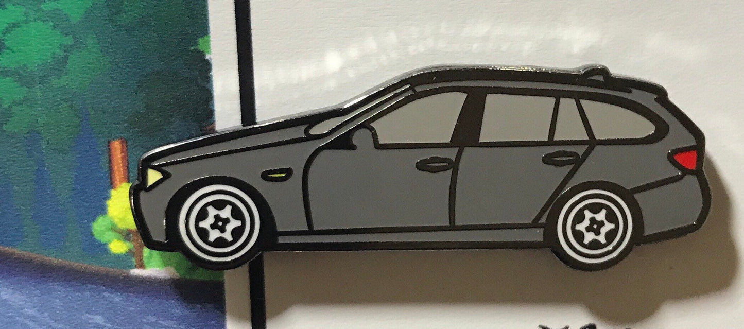 BMW Lapel Pin GREY 3 Series Touring E36 E91 Auto Pin