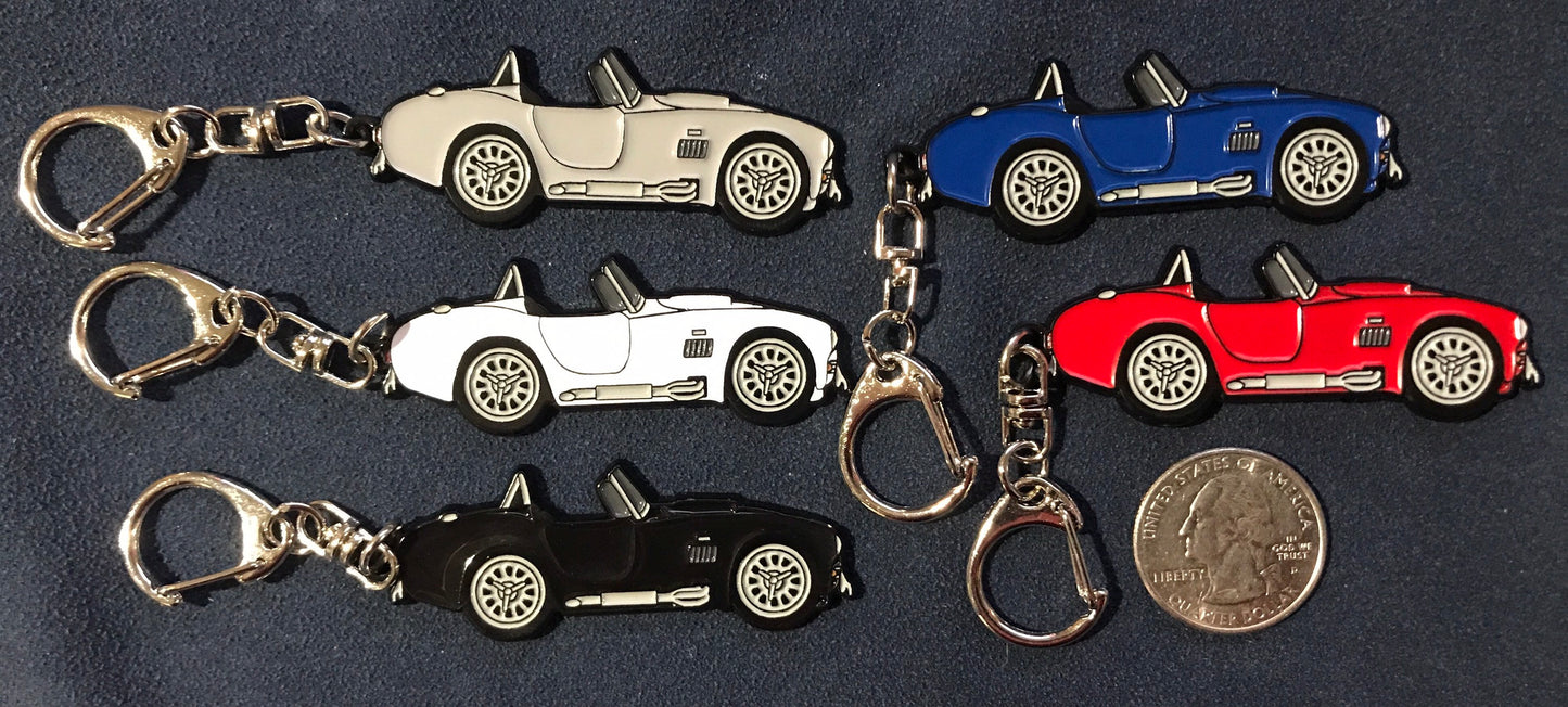 AC Shelby Cobra Enamel Keychain available in 5 colors RED