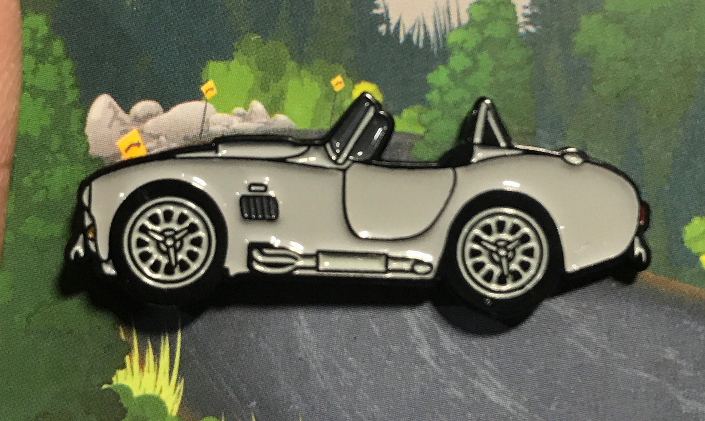 AC Shelby Cobra Enamel Auto Lapel Pin Badge available in 5 colors SILVER