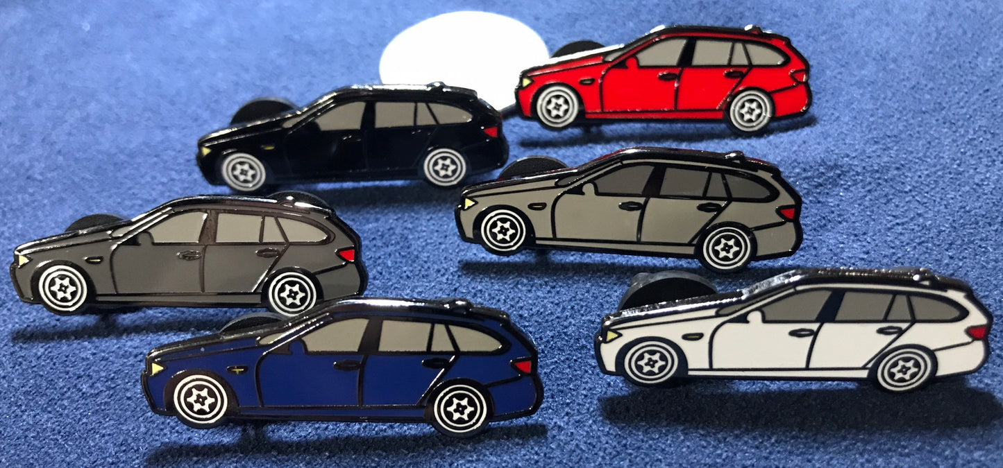 BMW Lapel Pin BLACK 3 Series Touring E36 E91 Auto Pin