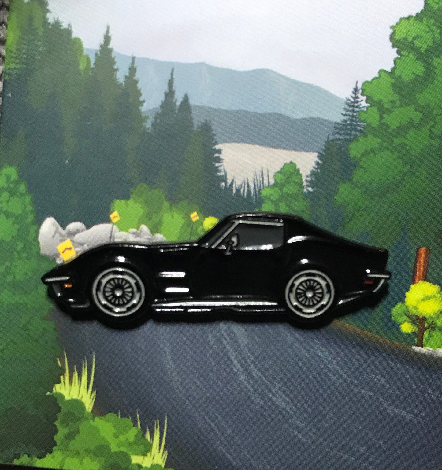 C3 #Corvette #Stingray #coupe Baked #Enamel #pinbadge #carpins BLACK - 7 colors
