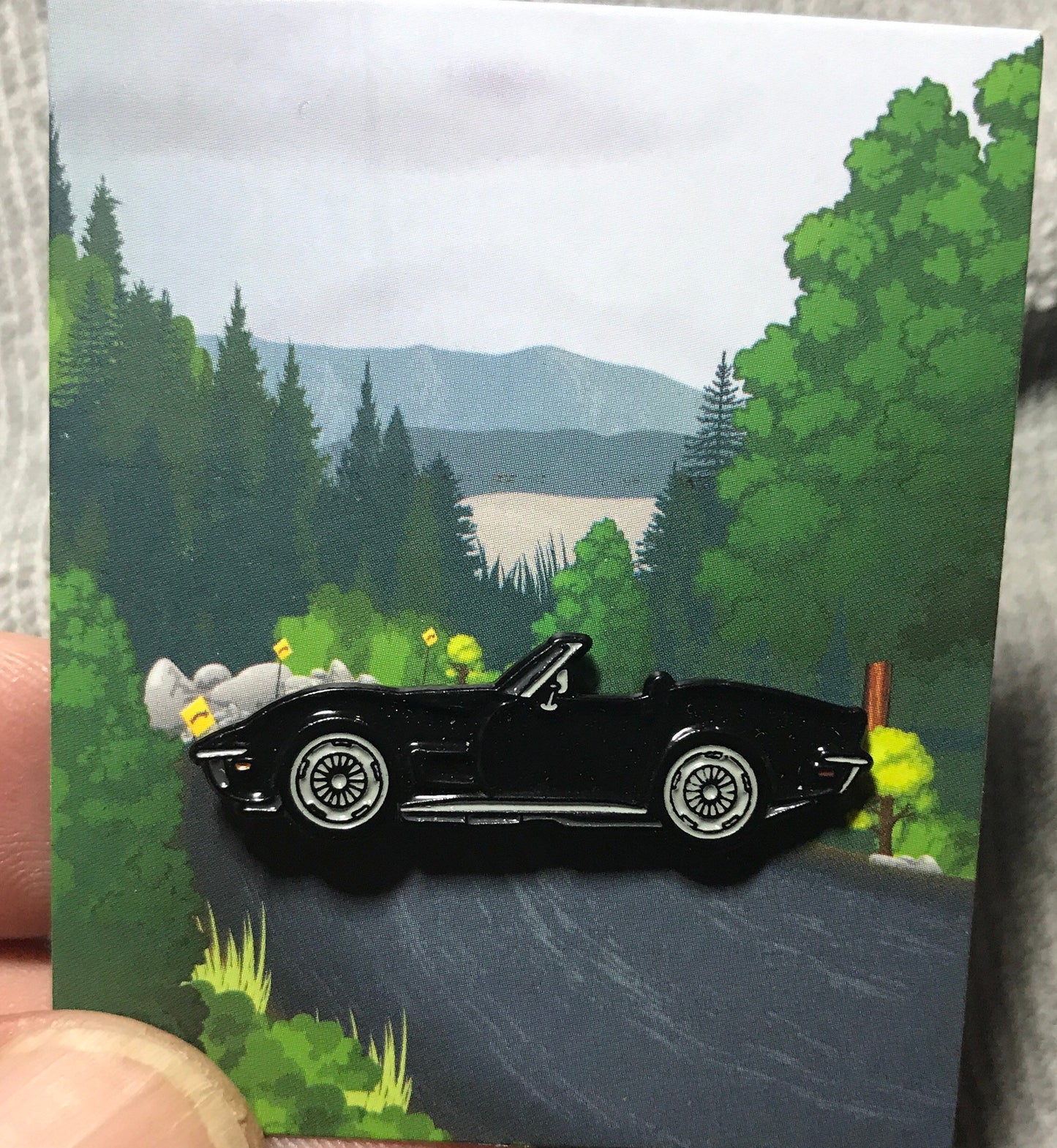 C3 #Corvette #Stingray #convertible Baked #Enamel #pinbadge #carpins BLACK - 7 colors