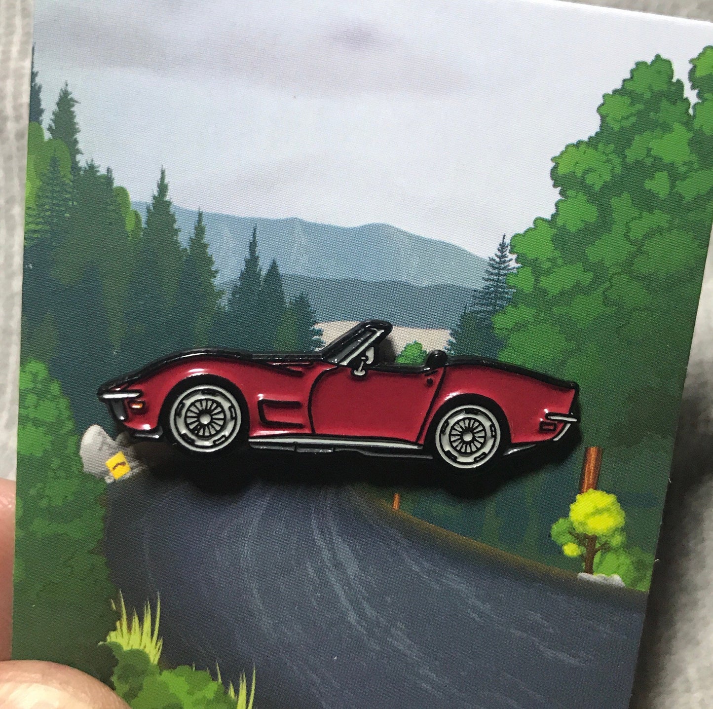 C3 #Corvette #Stingray #convertible Baked #Enamel #pinbadge #carpins RED - 7 colors