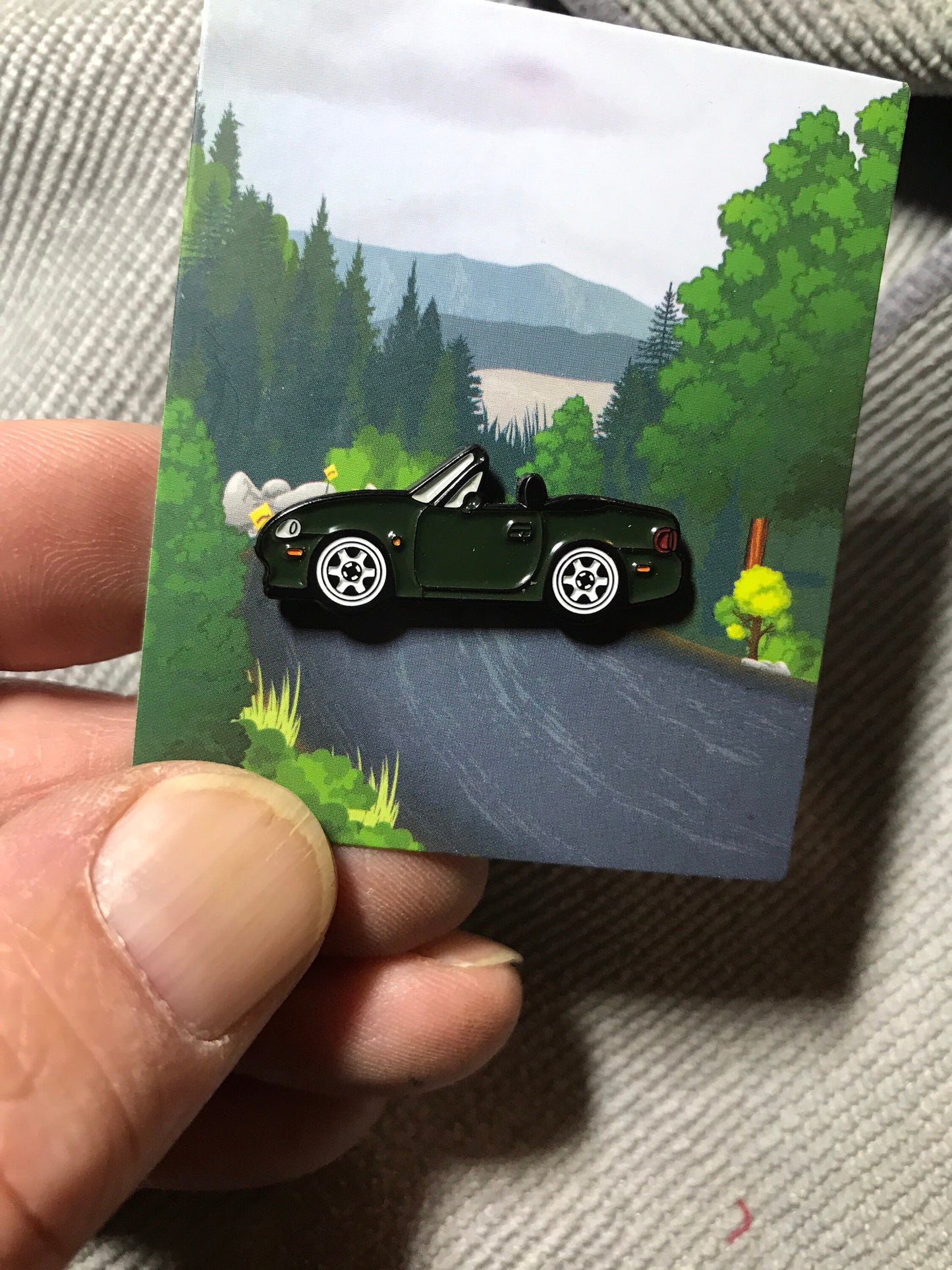 NB MX5 BRG British Racing Green Miata Enamel Pin