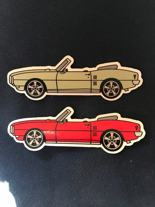 60’s Pontiac Firebird STICKERS 2 colors available