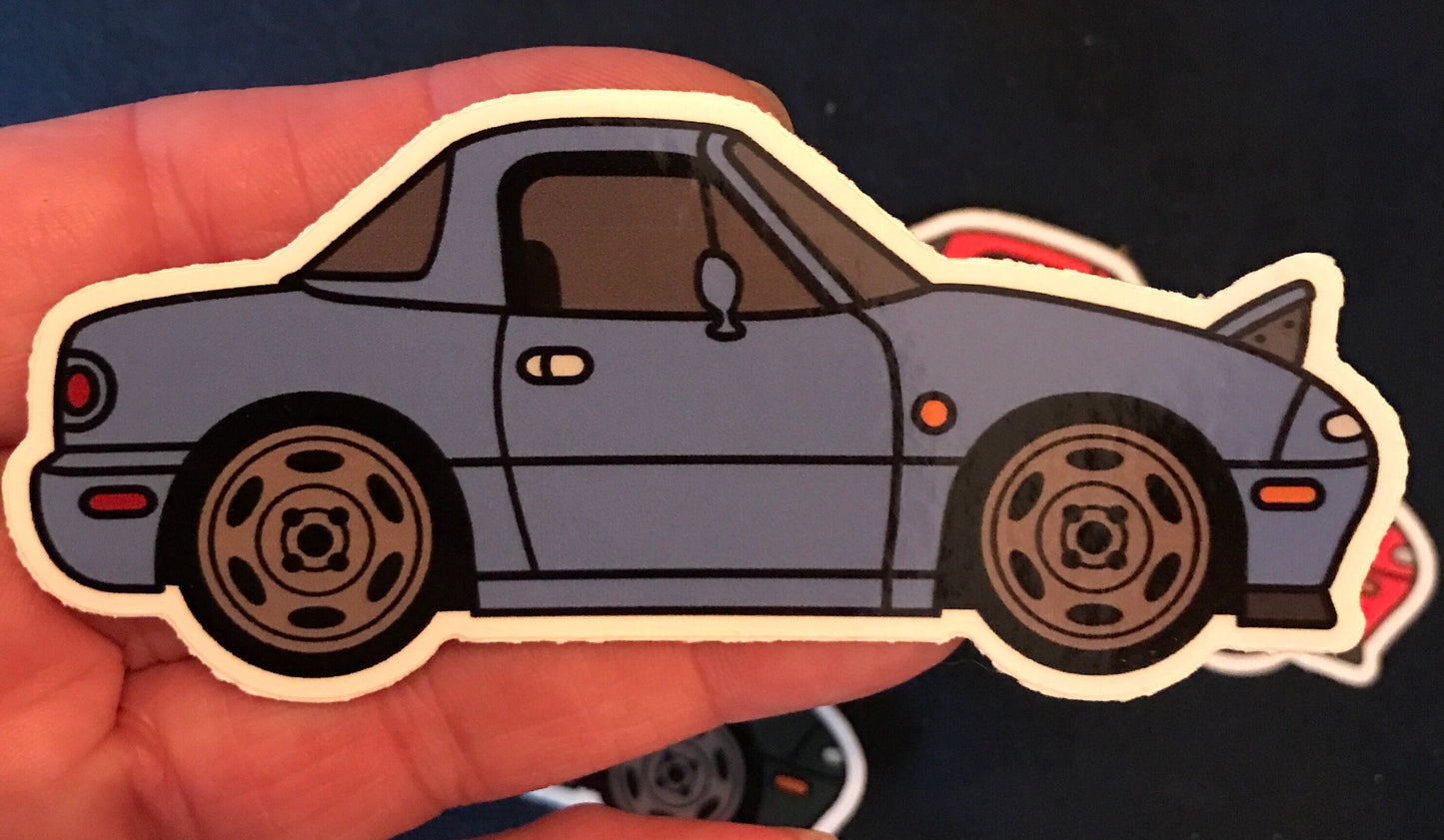 Mazda Miata Hardtop MX5 Mk1 Eunos STICKERS, car decal, roadster, 5 Colors available