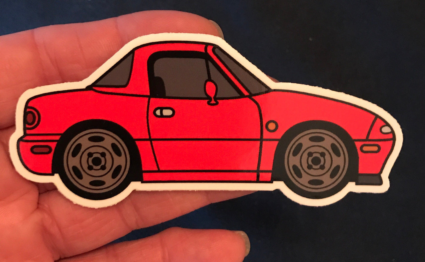 Mazda Miata Hardtop MX5 Mk1 Eunos STICKERS, car decal, roadster, 5 Colors available