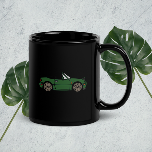 Miata - Always the answer Black Glossy Mug