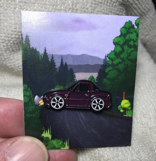 NA MERLOT  hardtop pin, lapel pin, badge, stick, Enamel, Auto, car pins, LapelPins - Miata, MX5, Roadster NA Merlot