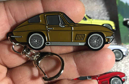 C2 #Corvette Baked Enamel Keychains GOLD #coupe #Stingray