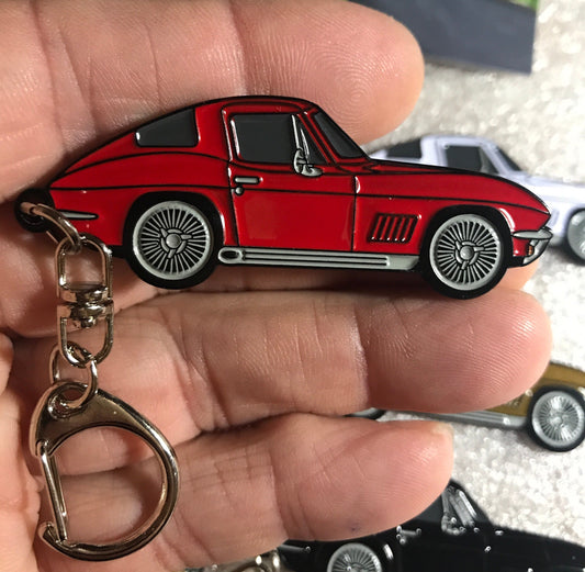 C2 #Corvette Baked Enamel Keychains RED #coupe #Stingray