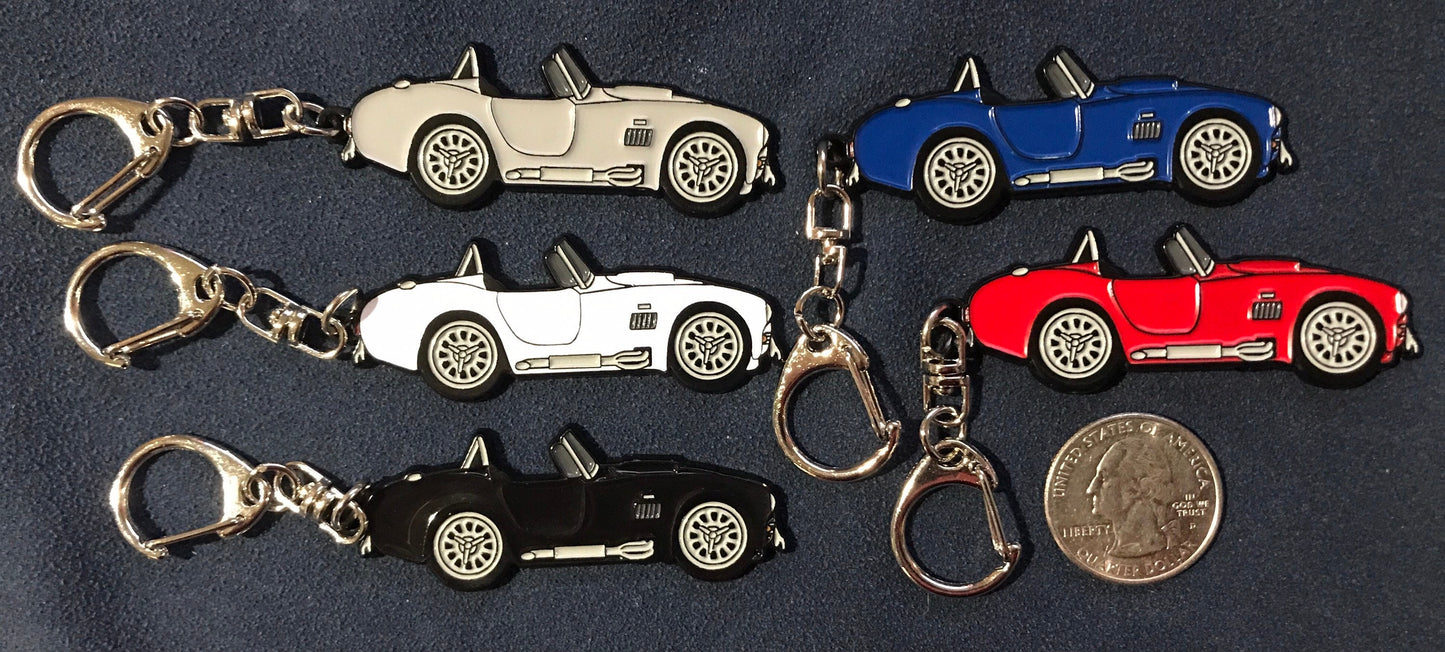 AC Shelby Cobra Enamel Keychain available in 5 colors BLUE