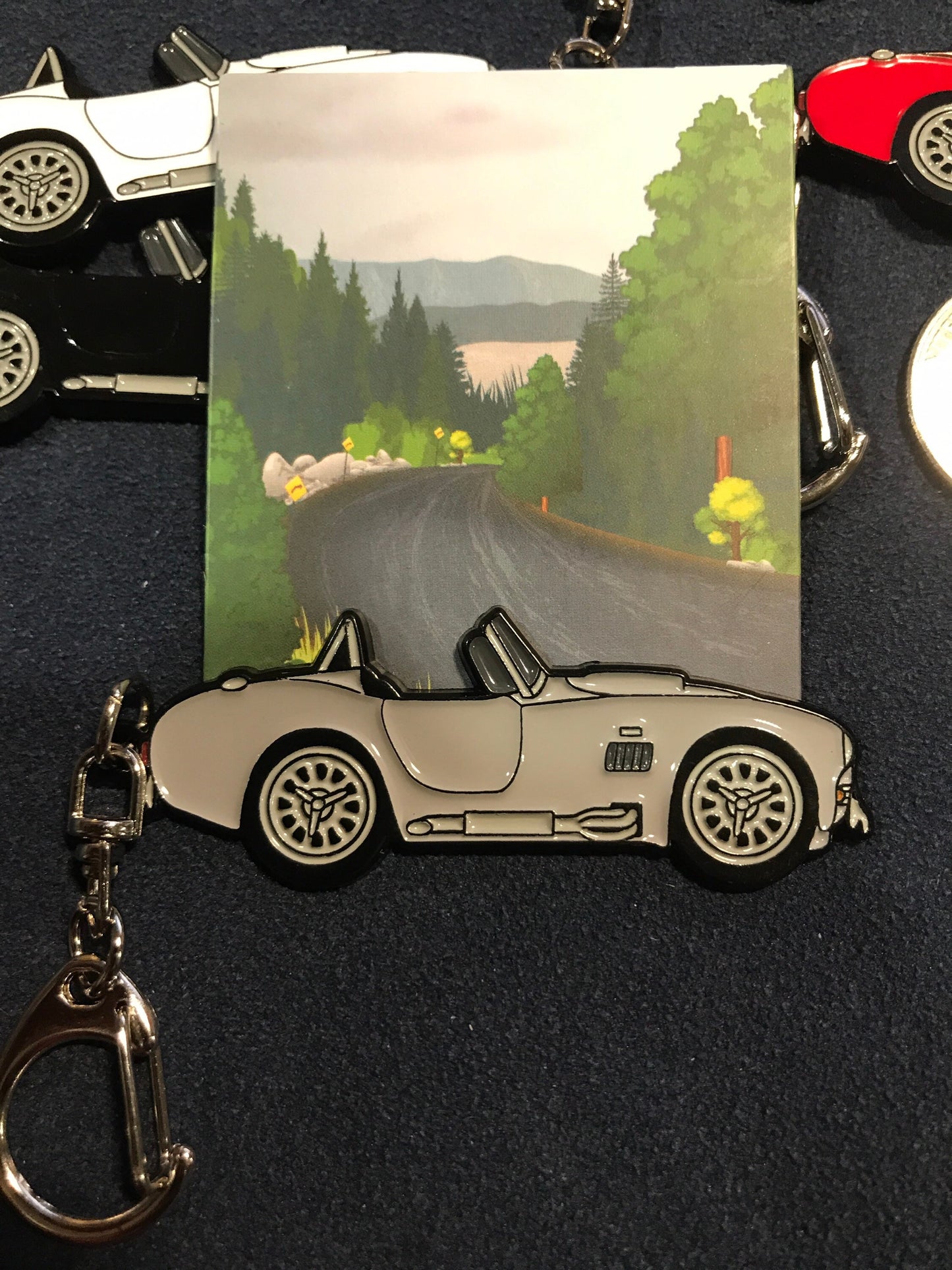 AC Shelby Cobra Enamel Keychain available in 5 colors SILVER