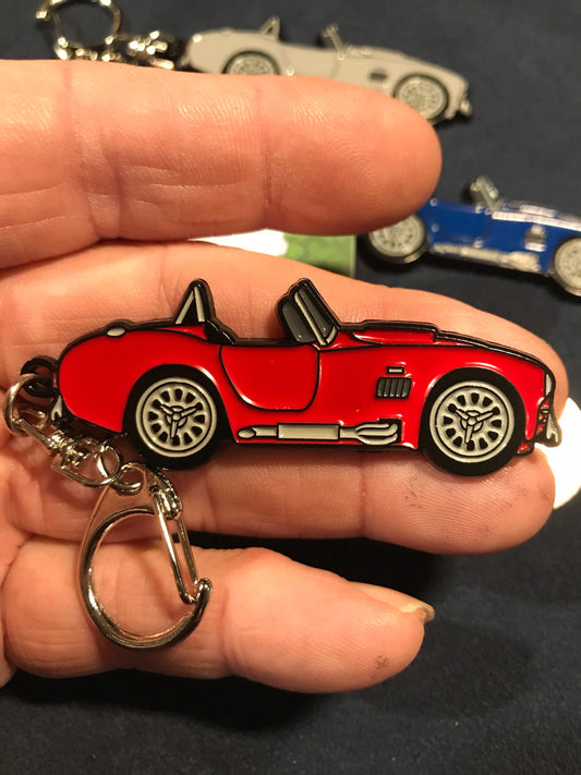 AC Shelby Cobra Enamel Keychain available in 5 colors RED