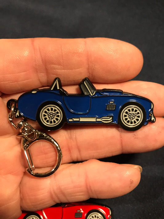 AC Shelby Cobra Enamel Keychain available in 5 colors BLUE