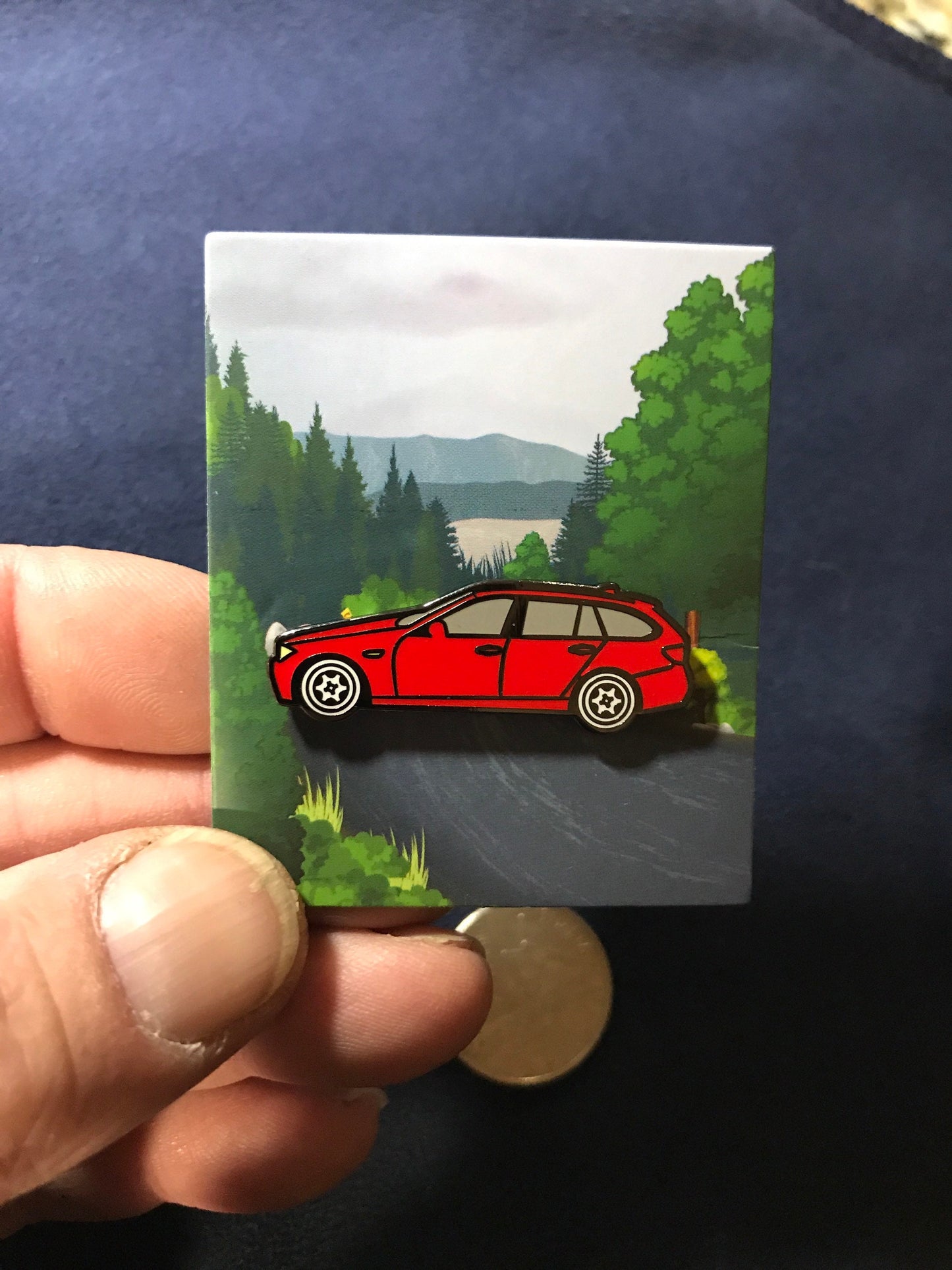 BMW Lapel Pin RED 3 Series Touring E36 E91 Auto Pin