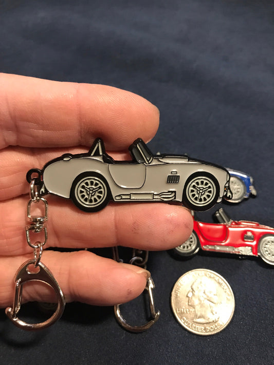 AC Shelby Cobra Enamel Keychain available in 5 colors SILVER