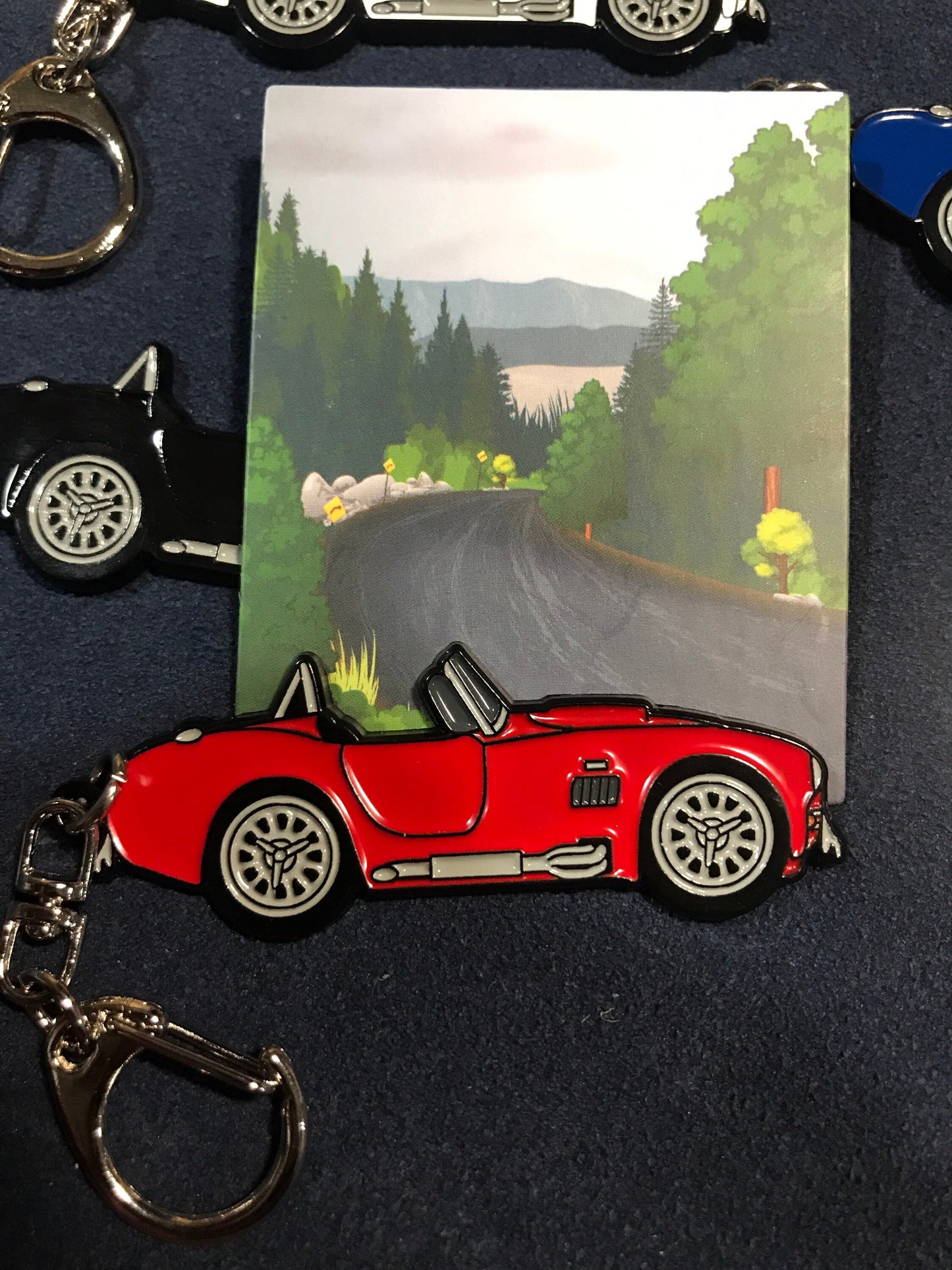 AC Shelby Cobra Enamel Keychain available in 5 colors RED