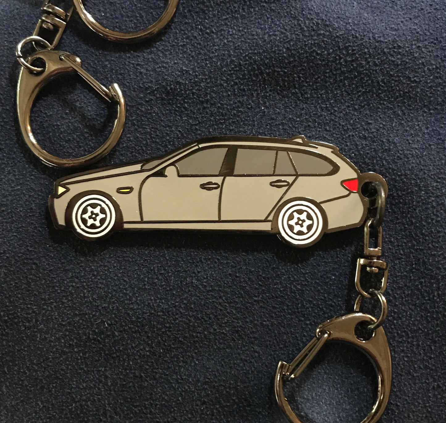 BMW Touring Wagon E91 E36 Enamel Keychain available in 6 colors SILVER