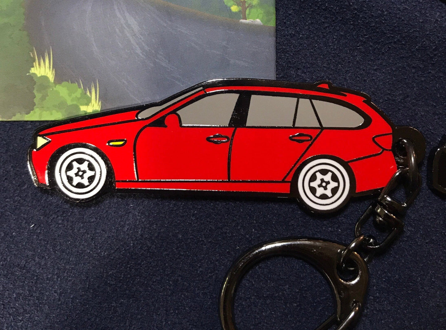 BMW Touring Wagon E91 E36 Enamel Keychain available in 6 colors RED