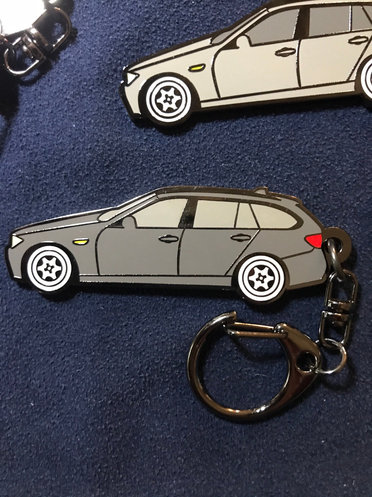 BMW Touring Wagon E91 E36 Enamel Keychain available in 6 colors DARK GRAY