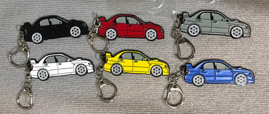 Keychain FOR Subaru WRX Sti Bug Eye Enamel on Metal Keychains in 6 colors