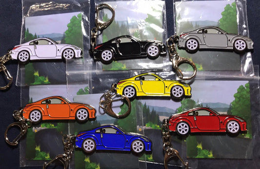 Enamel on Metal 350Z for Nissan Datsun Keychains available in 7 Colors