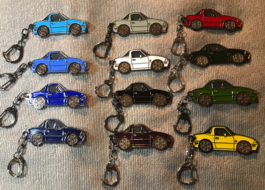 NA Mazda Miata Hardtop MX5 Auto Key Chains Key Rings 12 Colors NEW