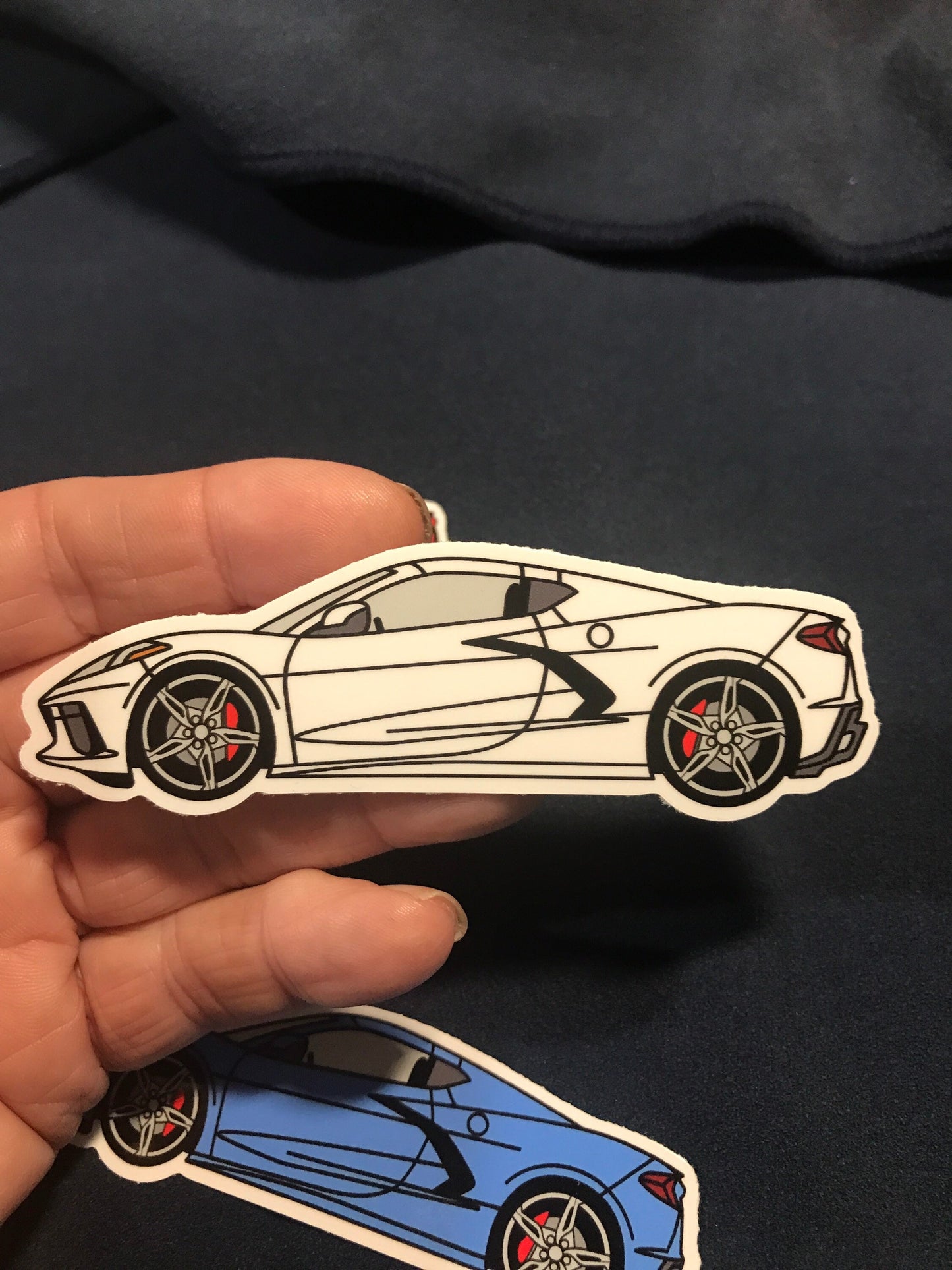 C8 STICKERS Corvette Stingray Red, White & Blue