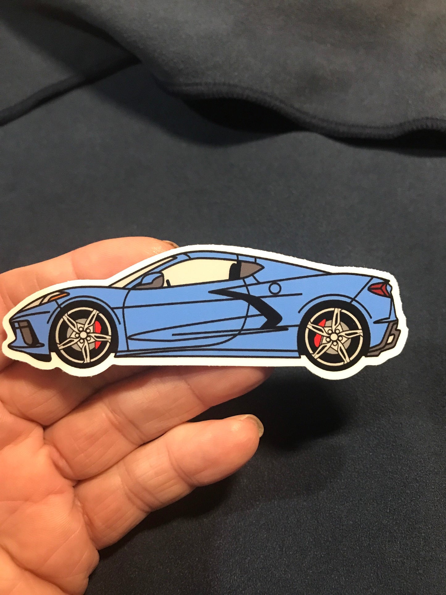 C8 STICKERS Corvette Stingray Red, White & Blue