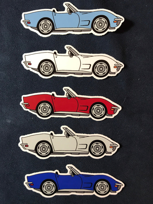 Corvette Stingray C3 STICKERS Convertible — 5 Colors Available