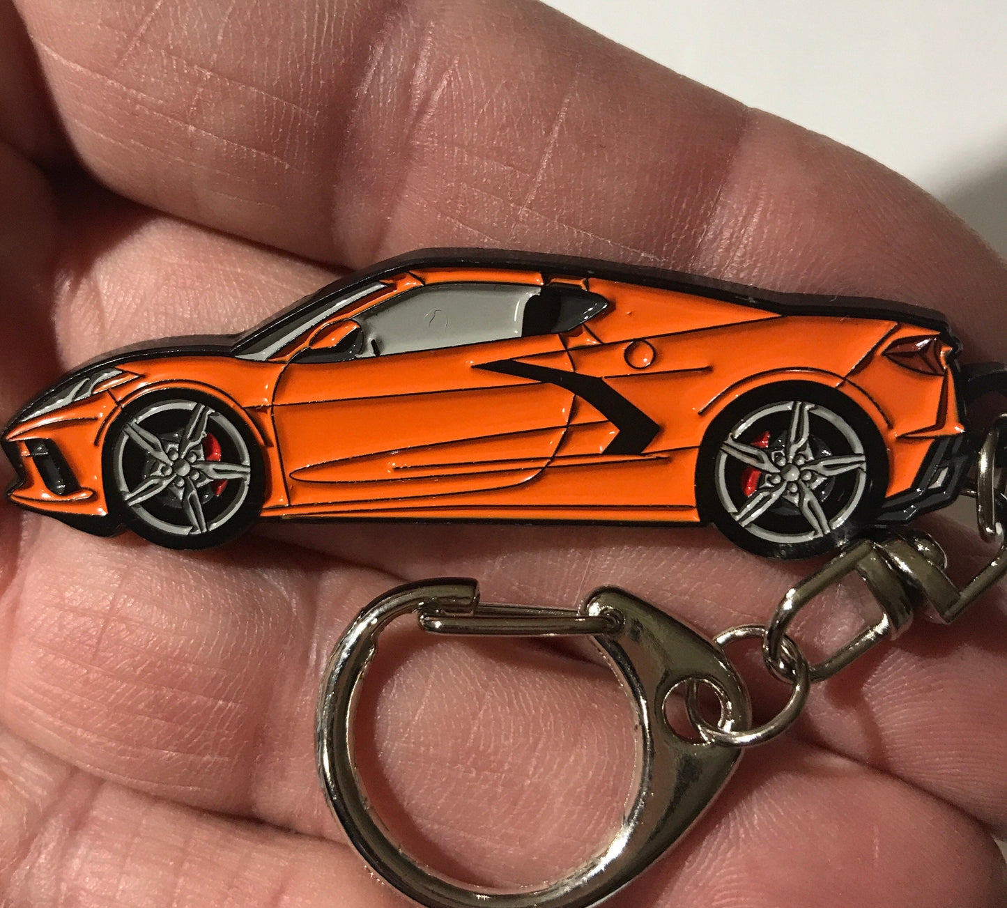 C8 Corvette Enamel on Metal Keychains Coupes in 8 colors - all available with BLACK wheels