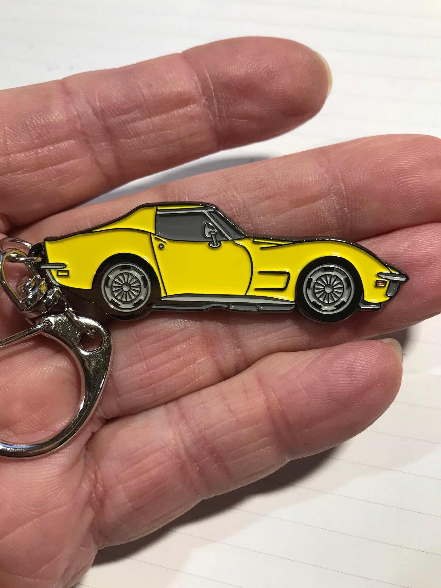 C3 #Corvette Baked Enamel Keychains GOLD/YELLOW #Stingray #Coupe