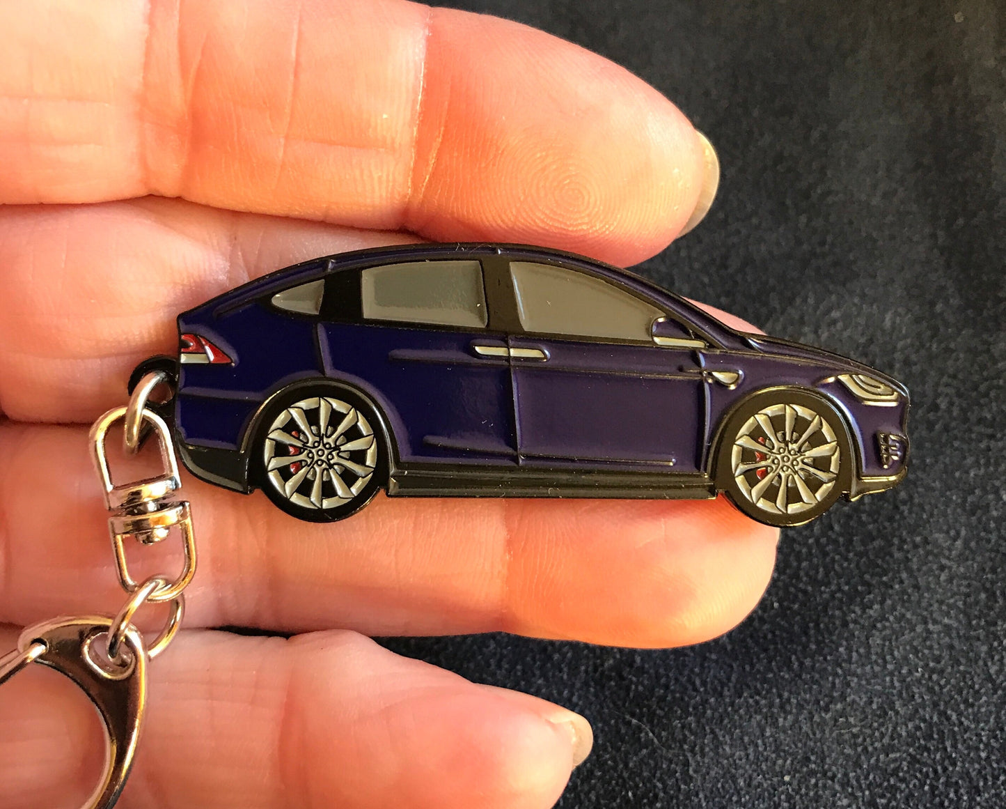 Tesla Model X Enamel on Metal Keychains in 5 colors