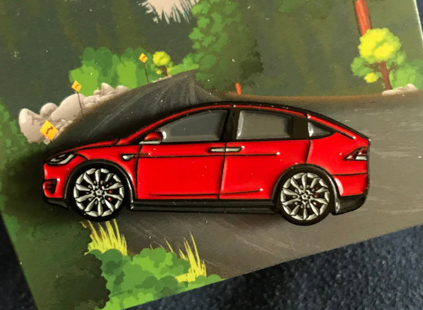 Pins for Tesla Model X Enamel on Metal PinBadges in 5 colors