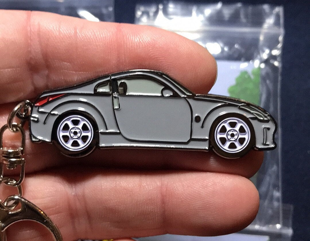 Enamel on Metal 350Z for Nissan Datsun Keychains available in 7 Colors