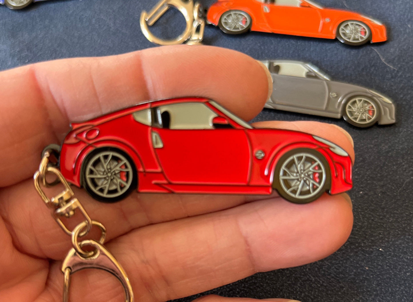 Enamel on Metal 370Z for Nissan Datsun Keychains available in 7 Colors