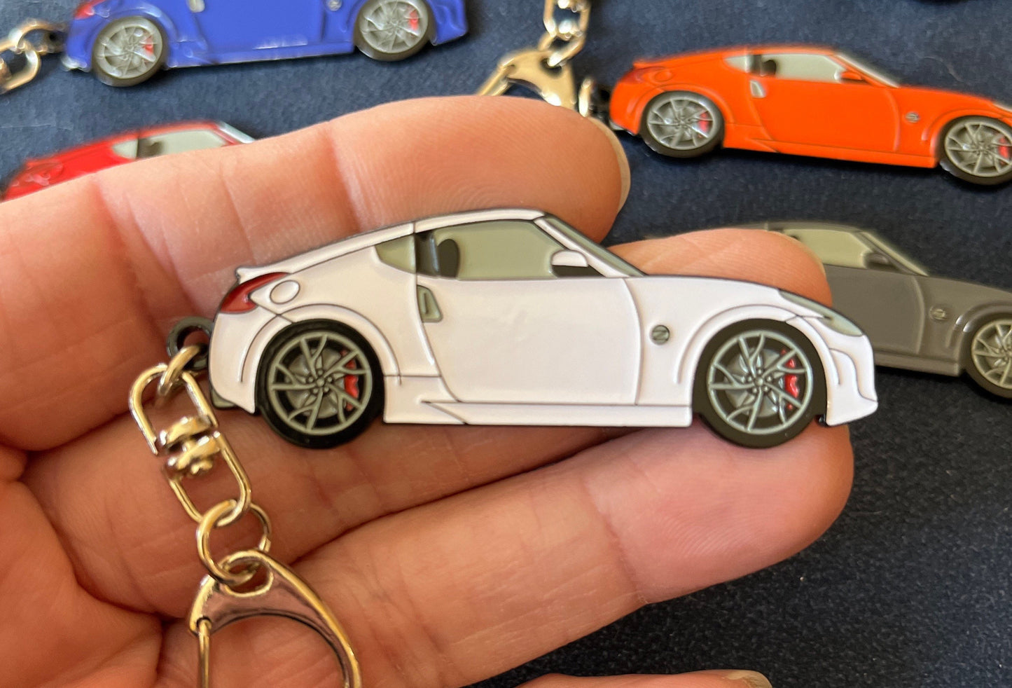 Enamel on Metal 370Z for Nissan Datsun Keychains available in 7 Colors