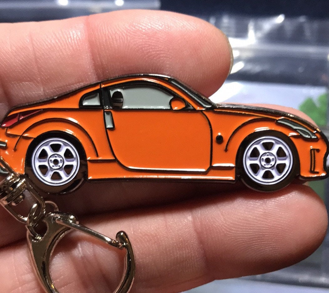 Enamel on Metal 350Z for Nissan Datsun Keychains available in 7 Colors