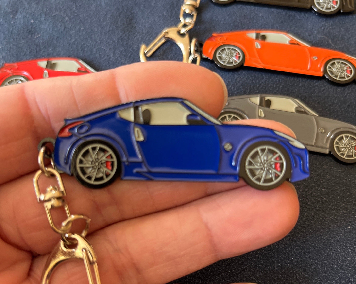 Enamel on Metal 370Z for Nissan Datsun Keychains available in 7 Colors