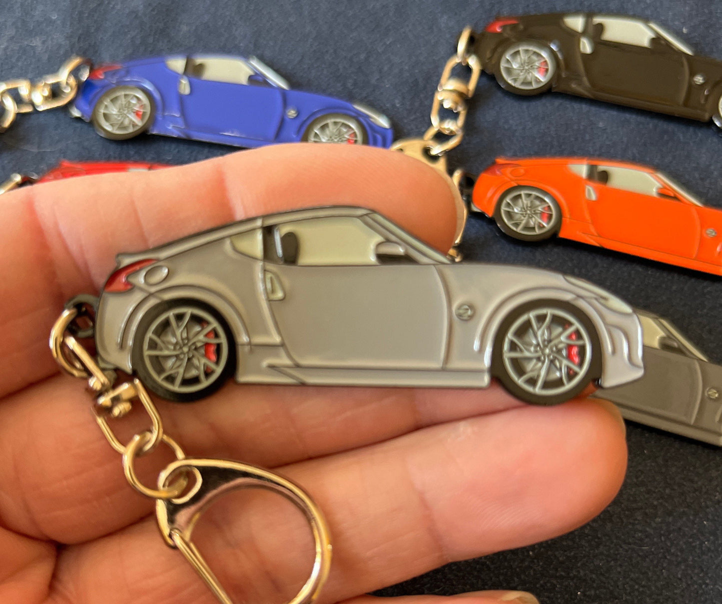 Enamel on Metal 370Z for Nissan Datsun Keychains available in 7 Colors