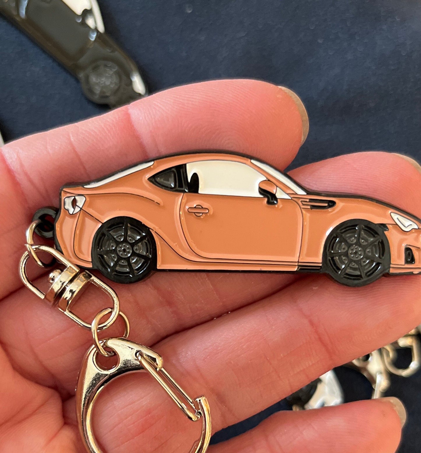 Enamel on Metal Keychains FOR BRZ GR86 Keychains FOR Subaru Toyota available in 7 Colors