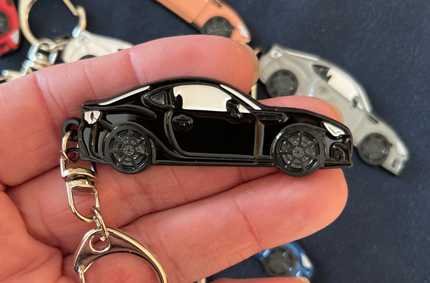 Enamel on Metal Keychains FOR BRZ GR86 Keychains FOR Subaru Toyota available in 7 Colors