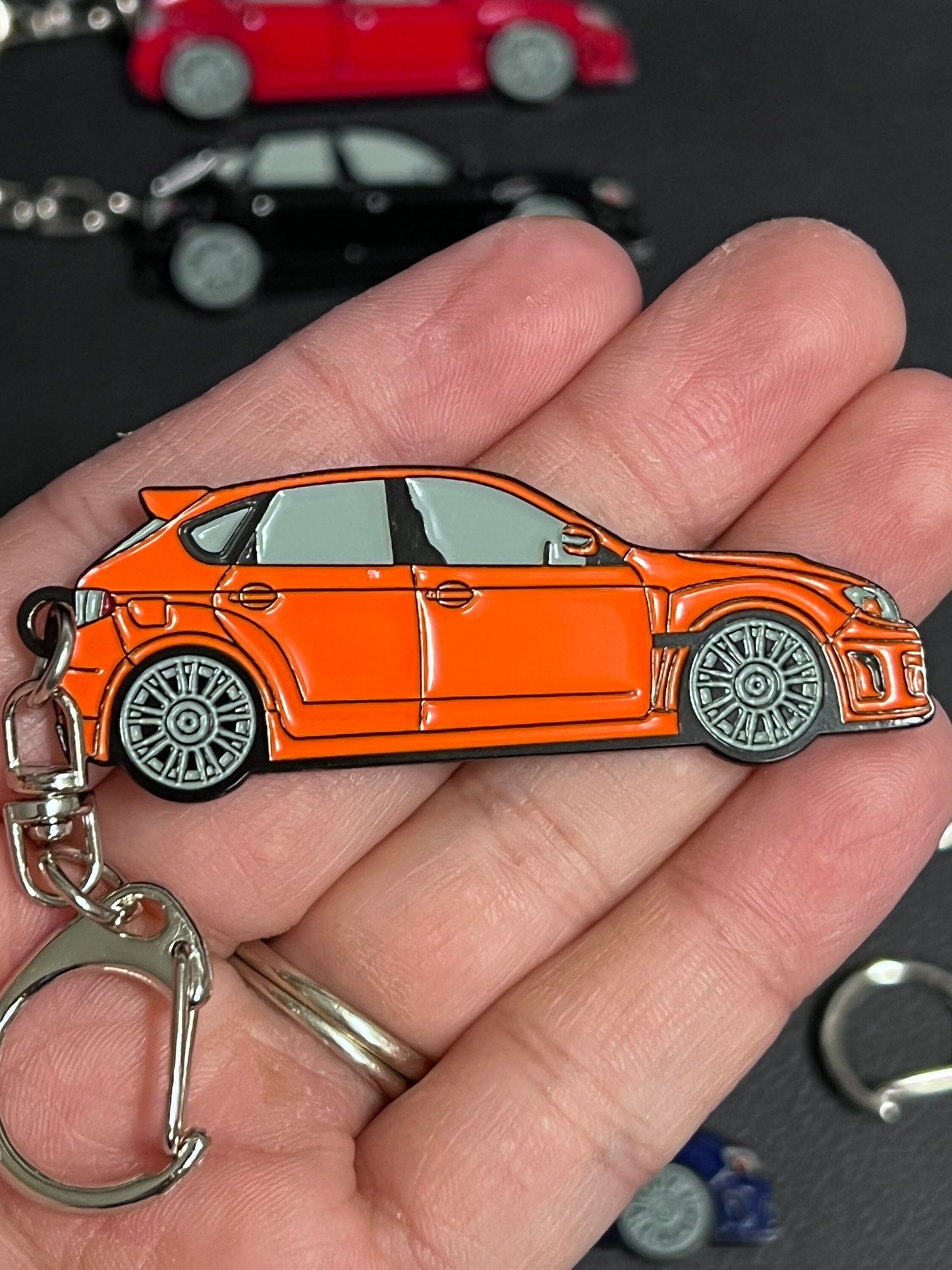 Enamel on Metal Keychains 2015+ FOR Subaru WRX HATCHBACK Sti available in 9 colors