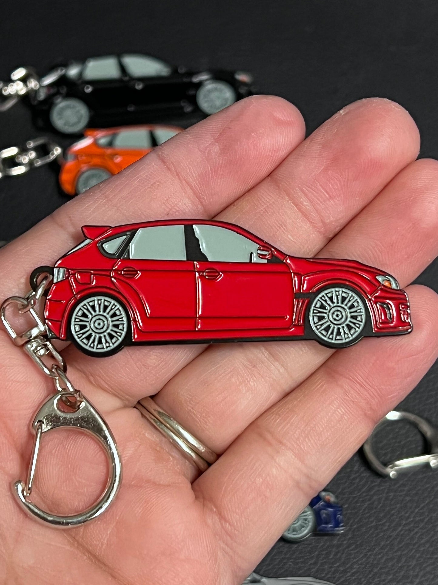 Enamel on Metal Keychains 2015+ FOR Subaru WRX HATCHBACK Sti available in 9 colors