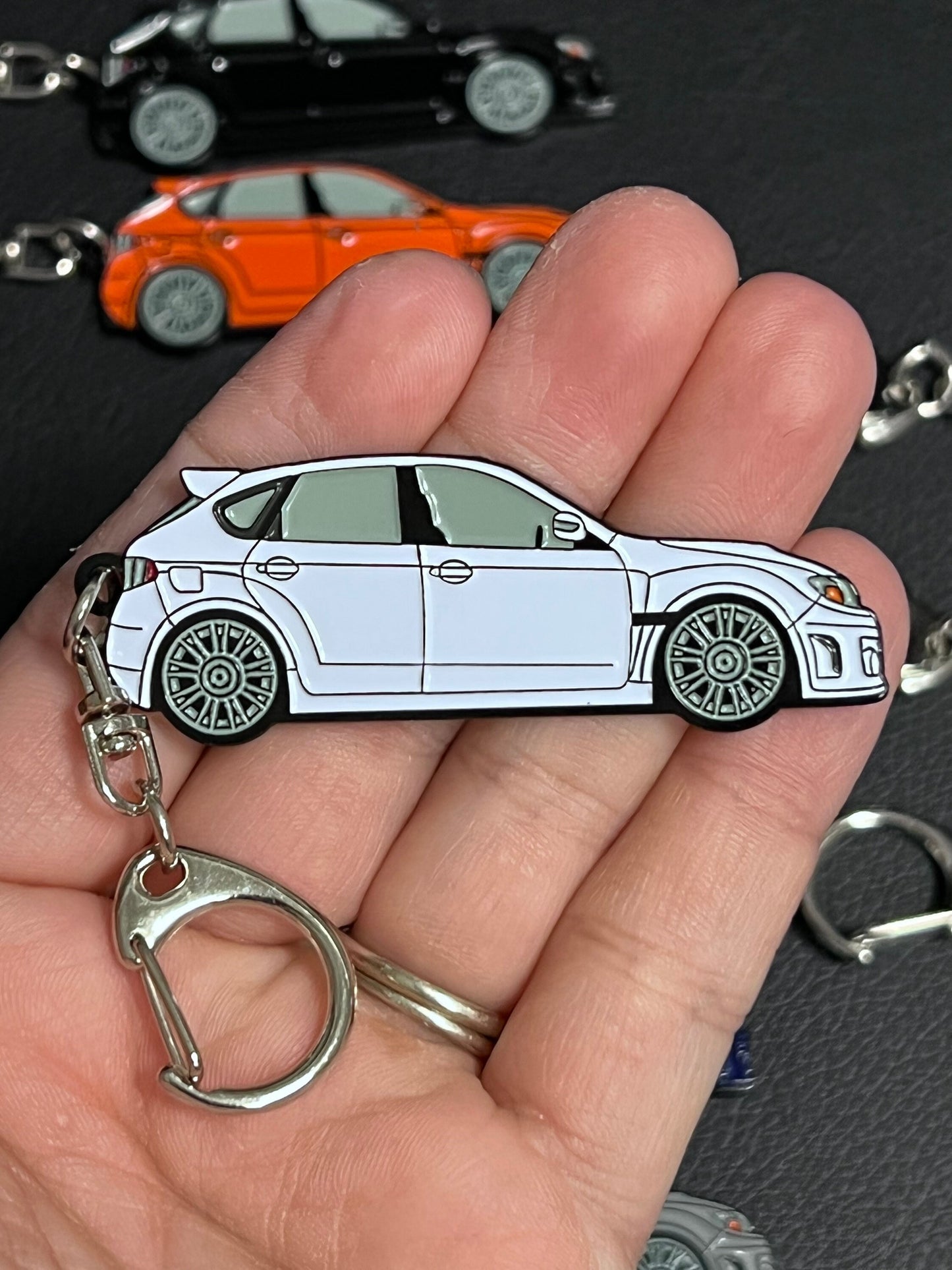 Enamel on Metal Keychains 2015+ FOR Subaru WRX HATCHBACK Sti available in 9 colors